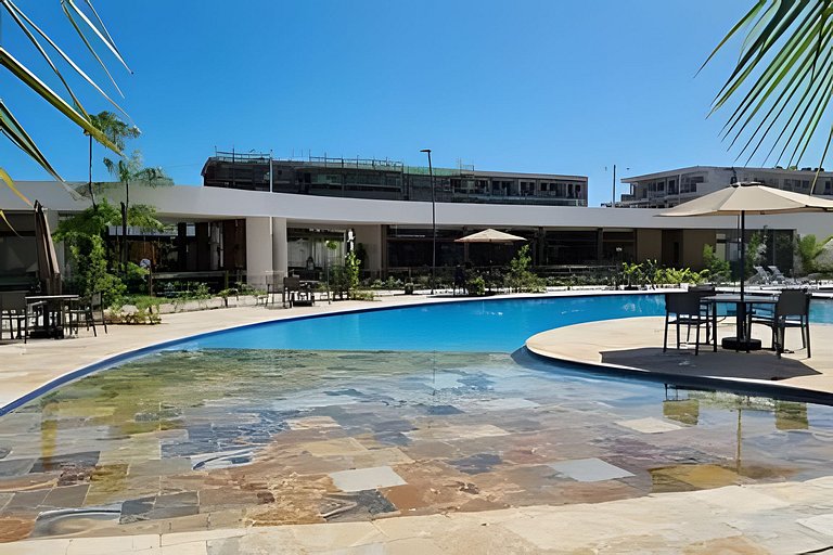 Incrível, Equipado e vista piscina no Mana #215B
