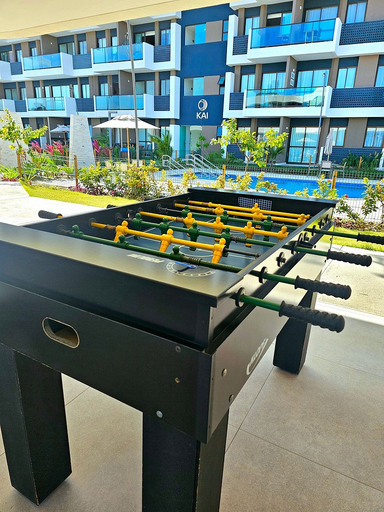 Incrível térreo, frente piscina no Makia Beach