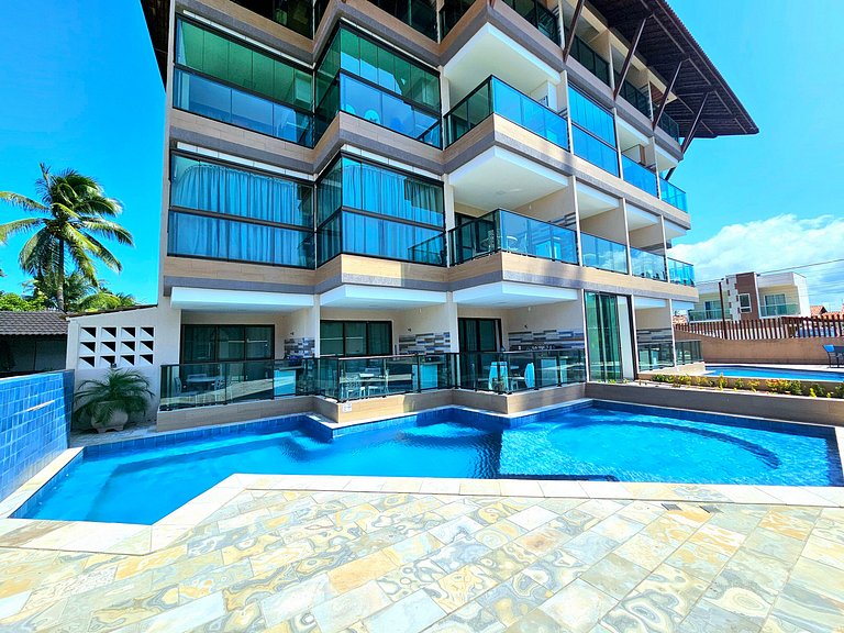 Studio Luxo com Varanda Gourmet no Tangaroa Cupe