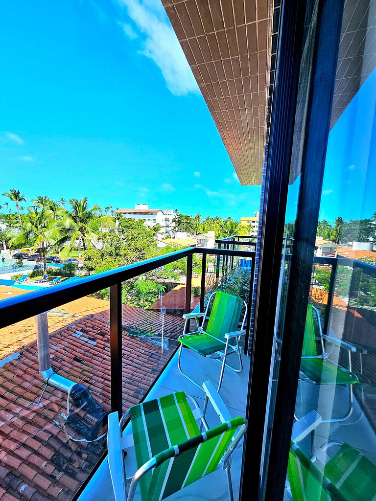 Lindo flat encanto verde no Centrinho de Porto