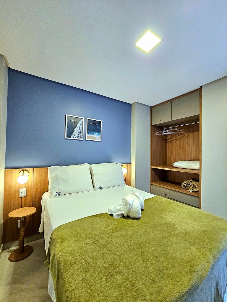 Lindo flat encanto azul no Centrinho de Porto