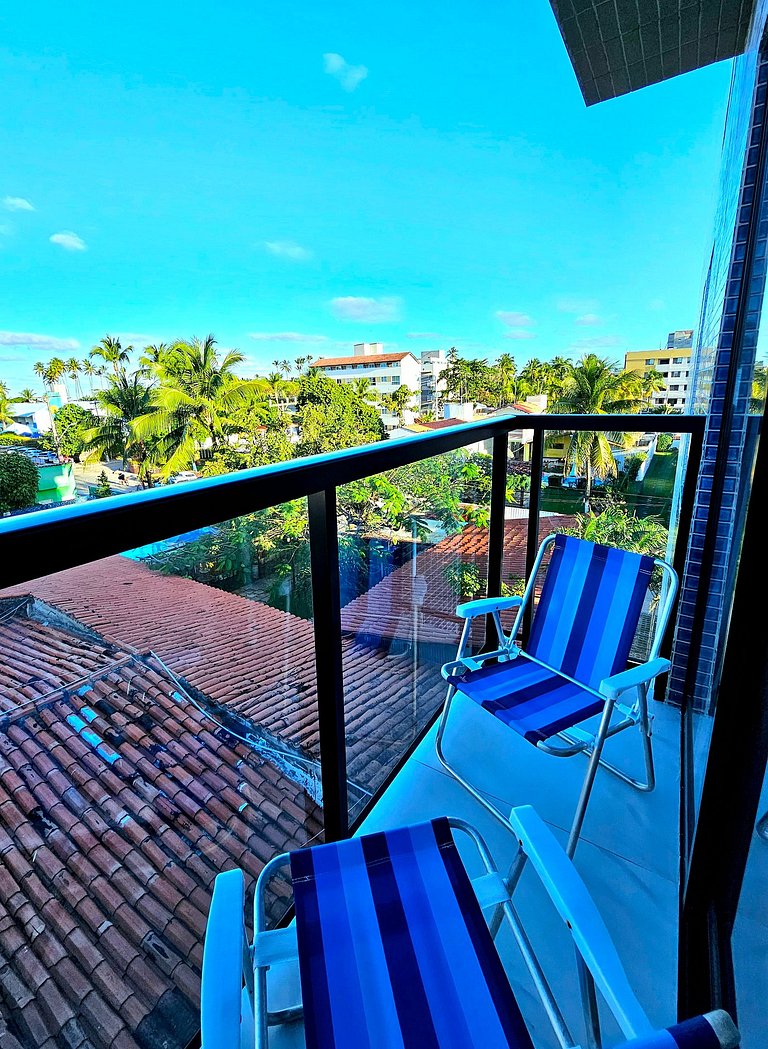 Lindo flat encanto azul no Centrinho de Porto