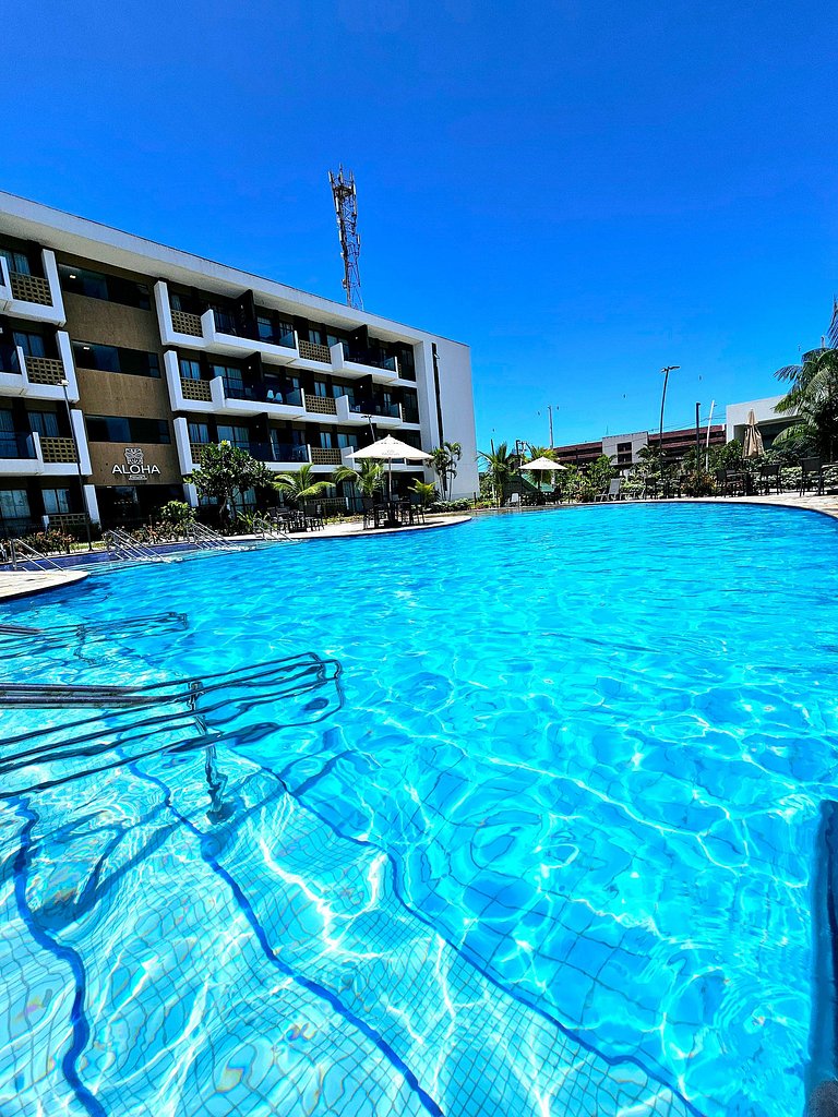 Incrível, Equipado e vista piscina no Mana #215B