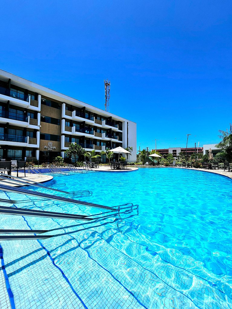 Incrível, Equipado e vista piscina no Mana #215B