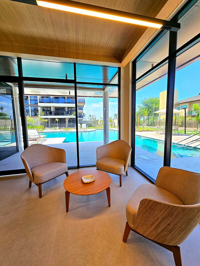 Luxuoso e equipado no Cais Eco Beira-mar Muro Alto