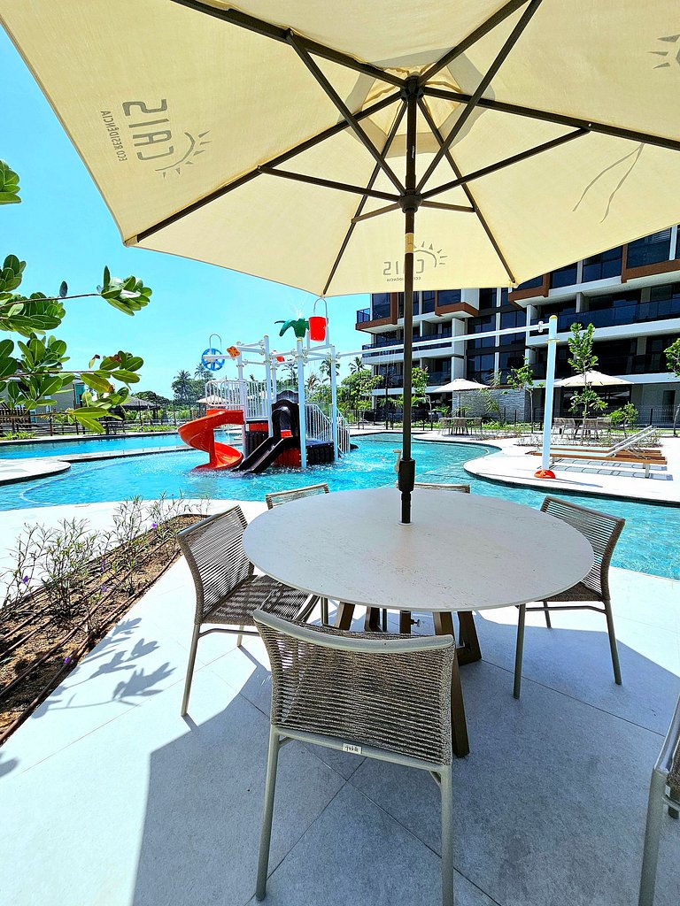 Luxuoso e equipado no Cais Eco Beira-mar Muro Alto