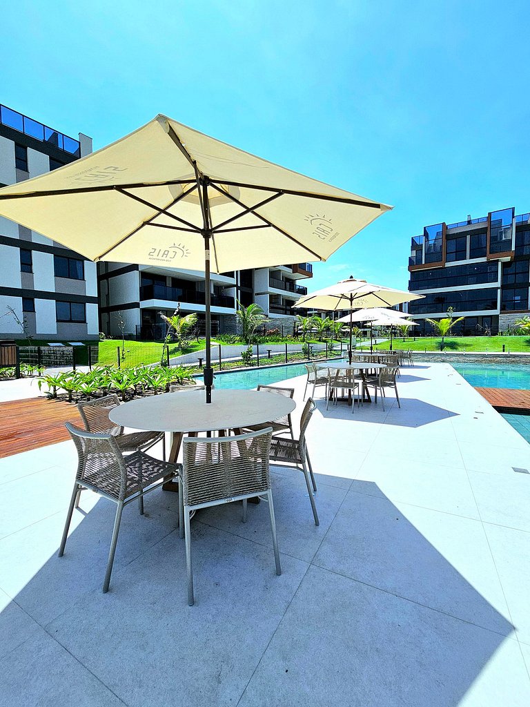 Luxuoso e equipado no Cais Eco Beira-mar Muro Alto