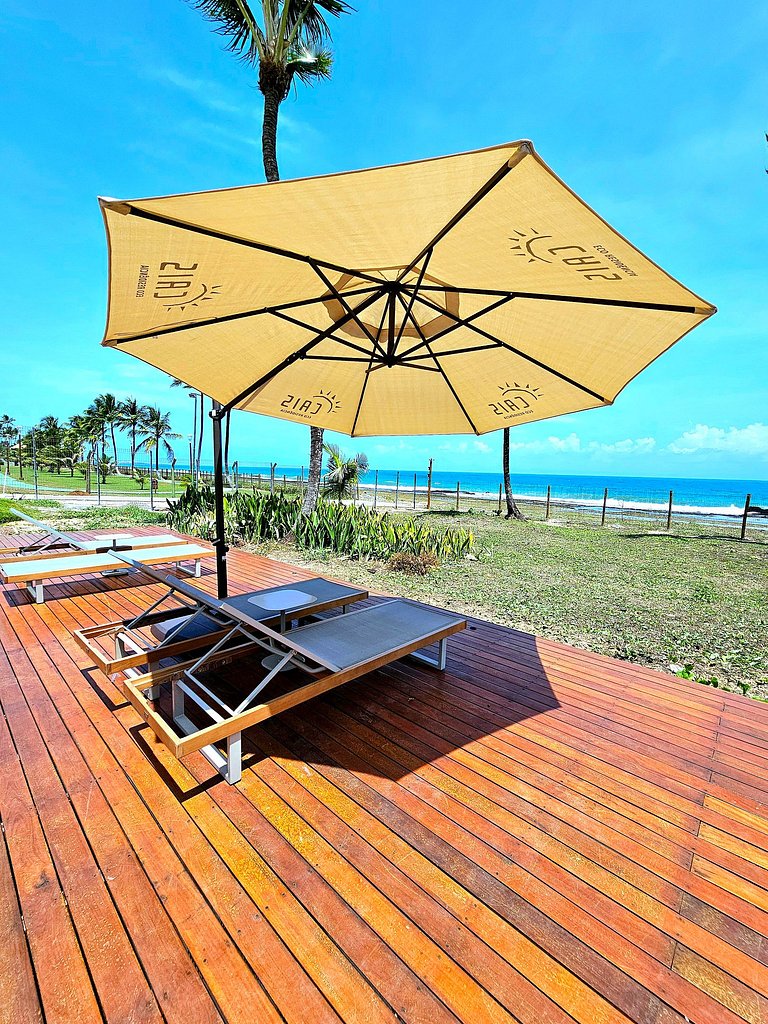 Incrível Flat beira-mar de Muro Alto no Cais Eco
