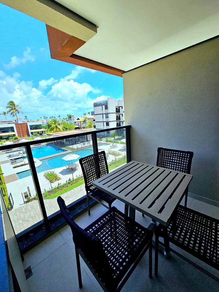 Incrível Flat beira-mar de Muro Alto no Cais Eco