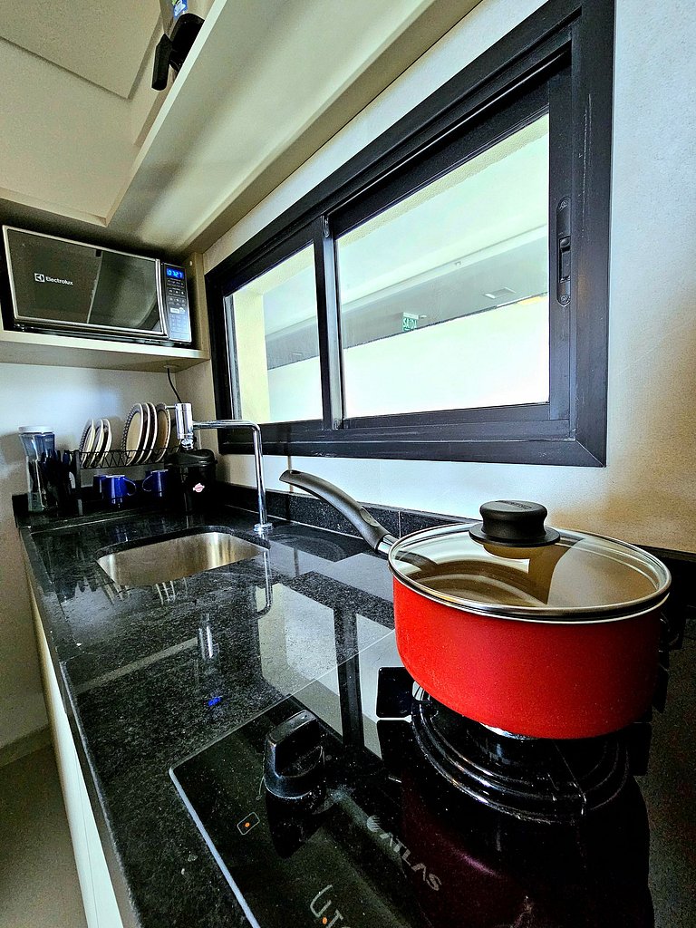 Incrível Flat beira-mar de Muro Alto no Cais Eco