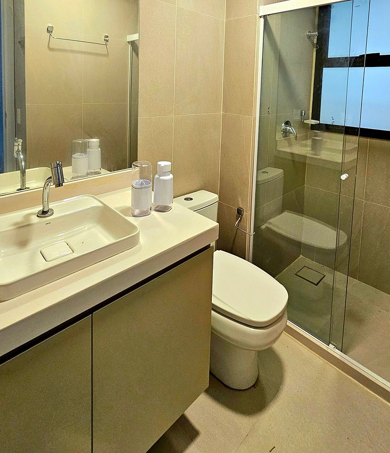 Incrível Flat beira-mar de Muro Alto no Cais Eco