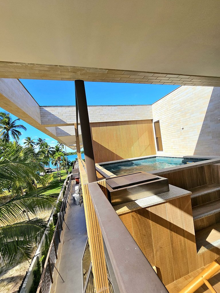 Duplex Luxo no Amura Carneiros c/piscina Beira-Mar