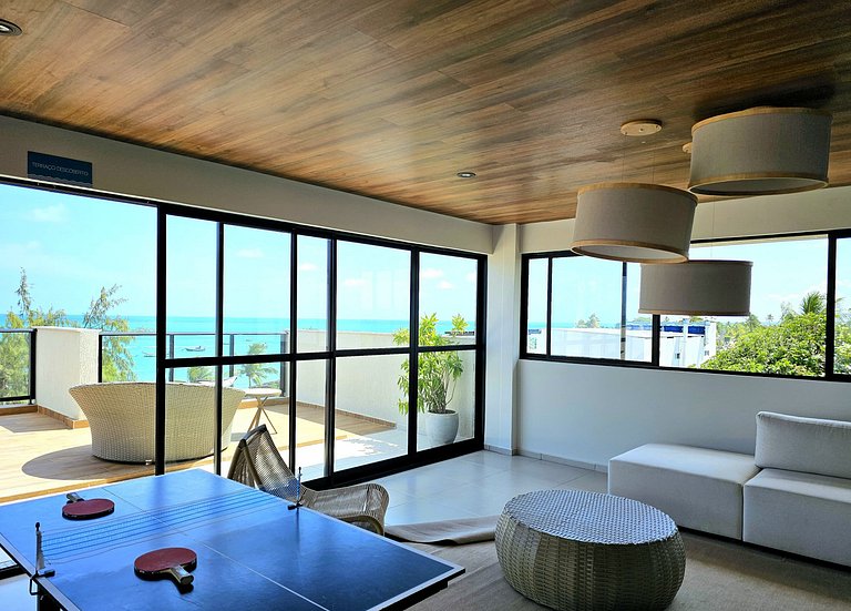 Moderno com vista mar no melhor trecho Tamandaré