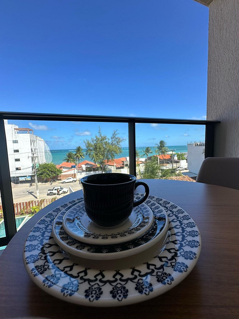 Moderno com vista mar no melhor trecho Tamandaré