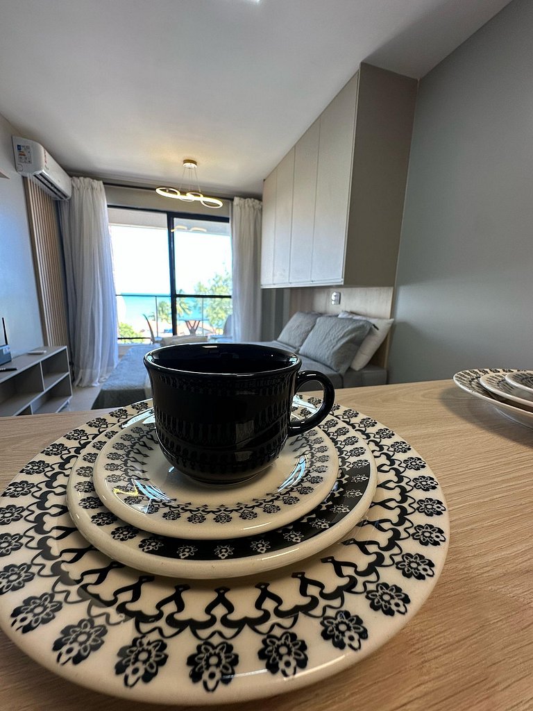 Moderno com vista mar no melhor trecho Tamandaré