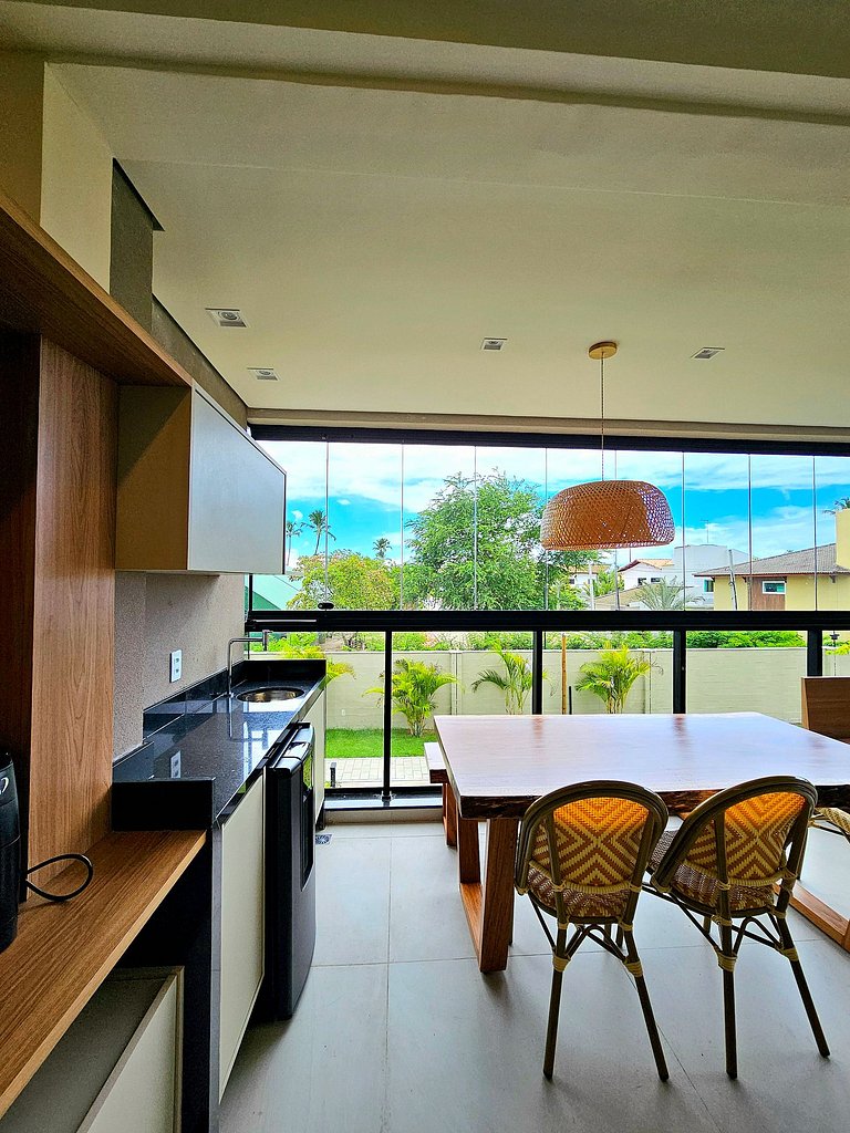 Luxo e estilo Beira-mar de Muro Alto no Cais Eco