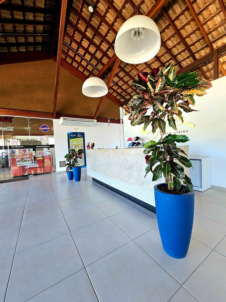 Luxuoso e equipado 3q térreo no Cupe Beach Living.