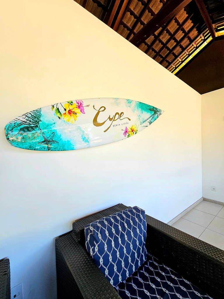 Luxuoso e equipado 3q térreo no Cupe Beach Living.