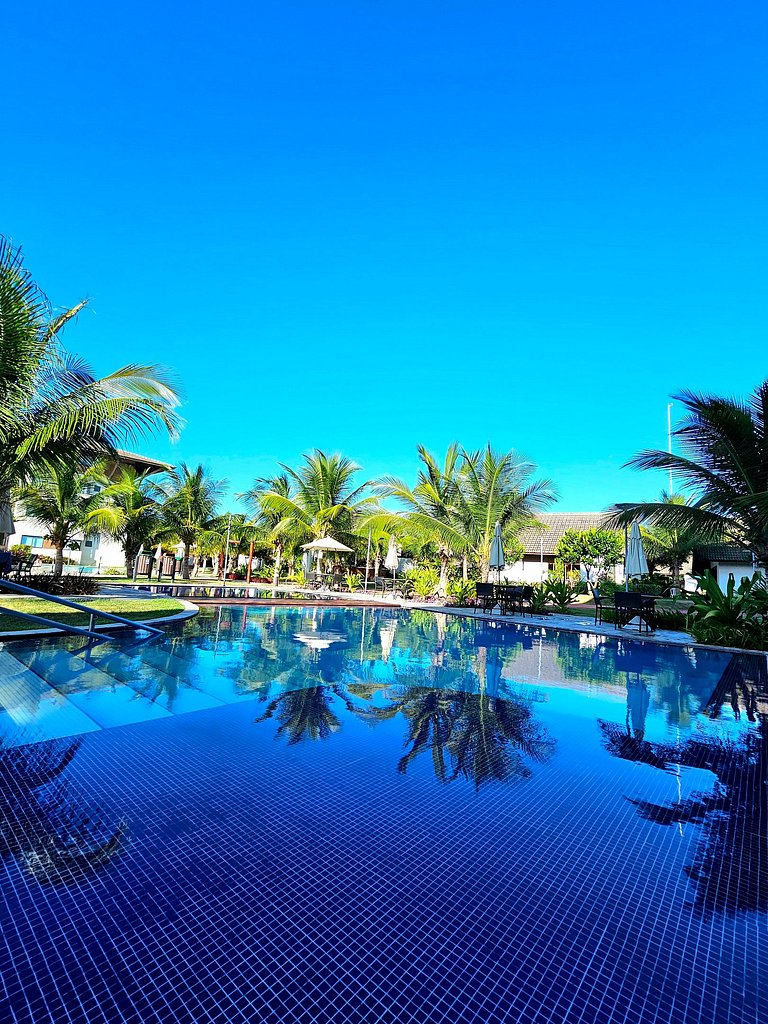 Luxuoso e equipado 3q térreo no Cupe Beach Living.