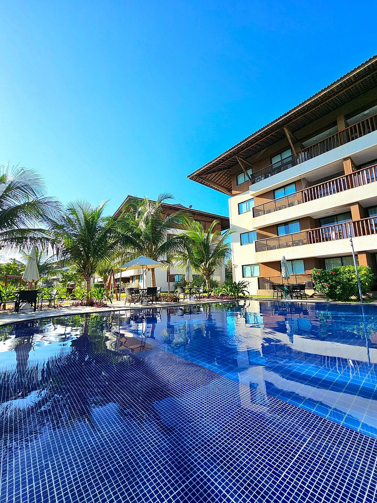 Luxuoso e equipado 3q térreo no Cupe Beach Living.