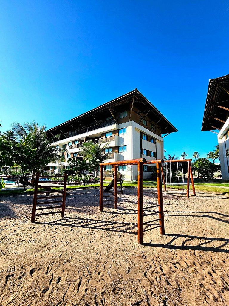 Luxuoso e equipado 3q térreo no Cupe Beach Living.