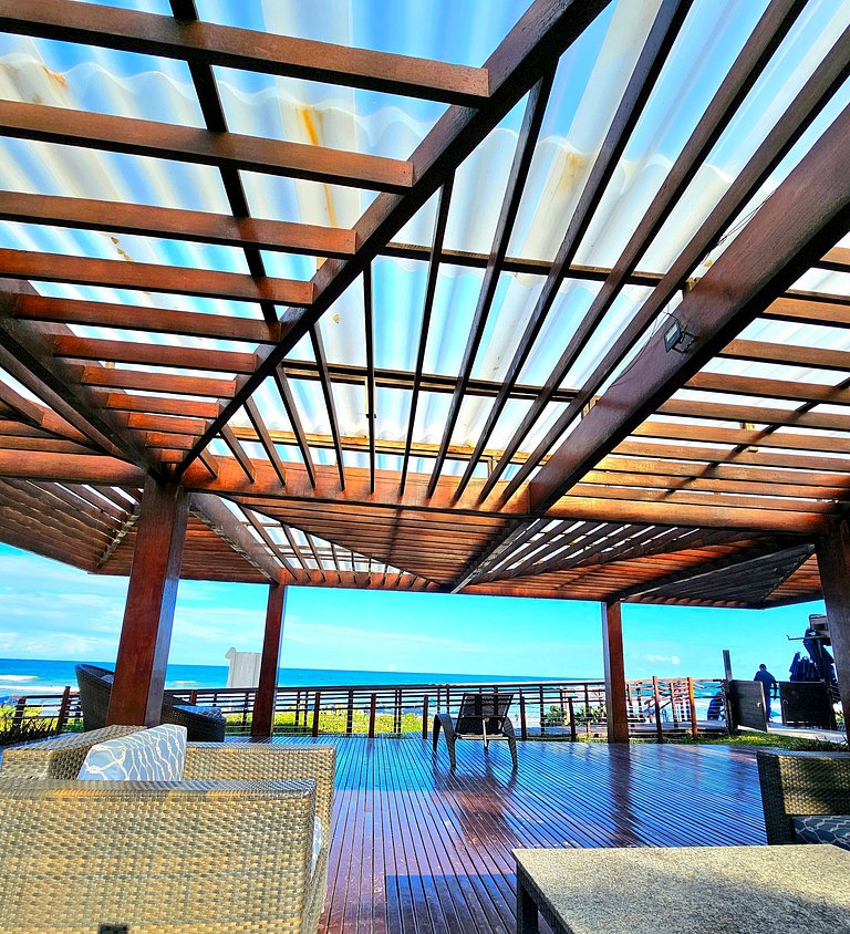Luxuoso e equipado 3q térreo no Cupe Beach Living.
