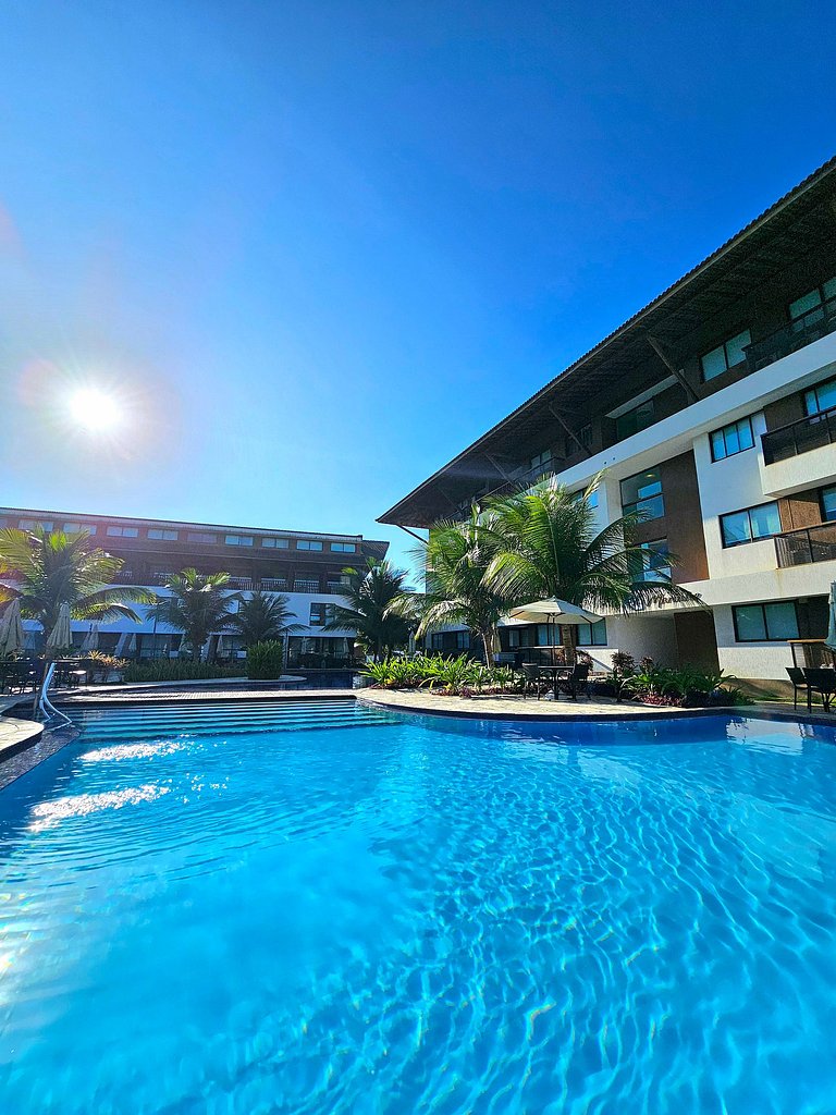 Luxuoso e equipado 3q térreo no Cupe Beach Living.