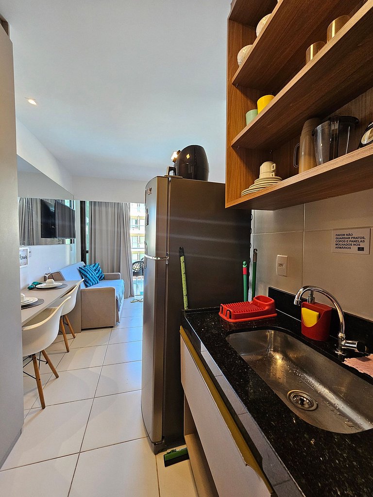Incrível, completo e com vista piscina no Mana