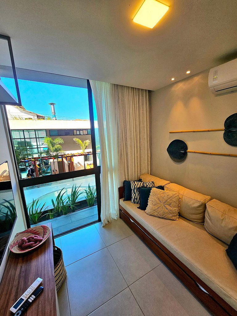 Sunny Hall Luxo, vista interna, Porto de Galinhas