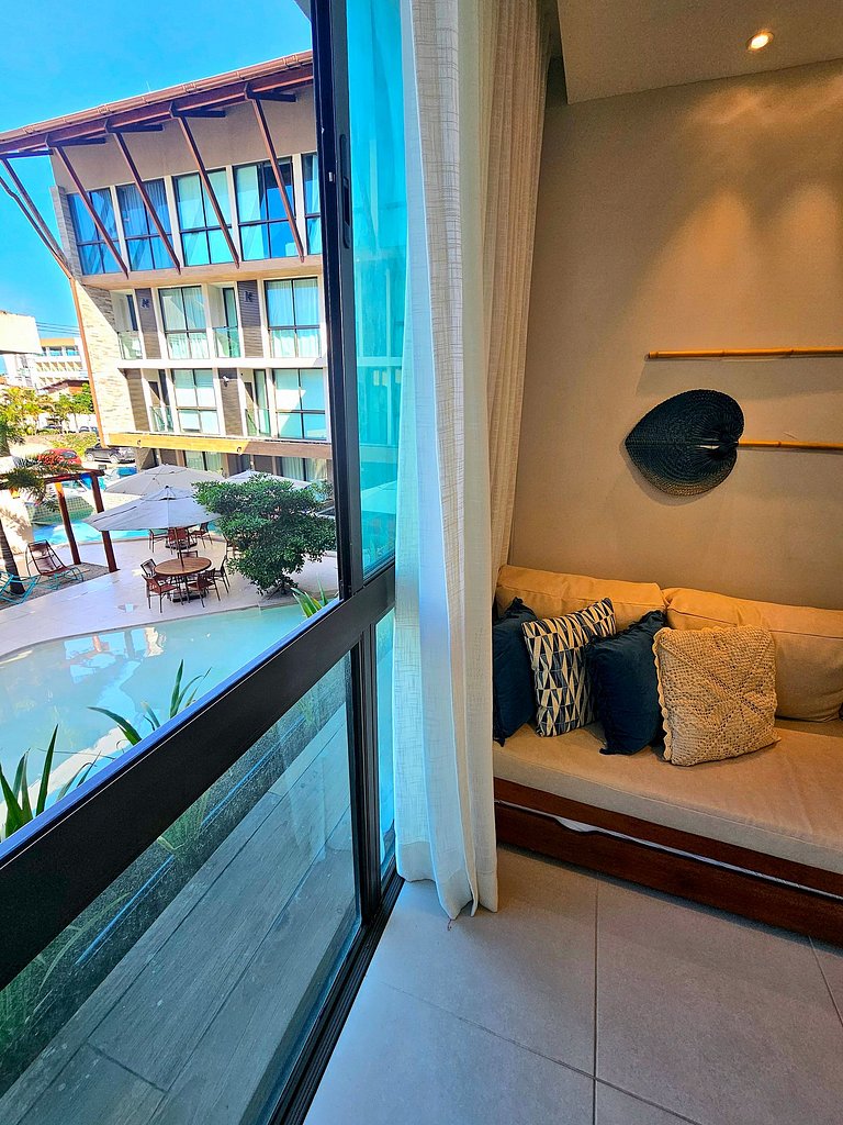 Sunny Hall Luxo, vista interna, Porto de Galinhas