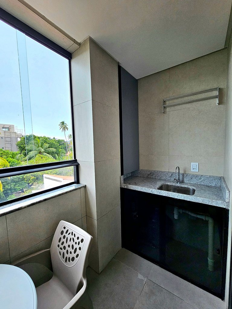 Luxo com 2 quartos no Centrinho de Porto #204