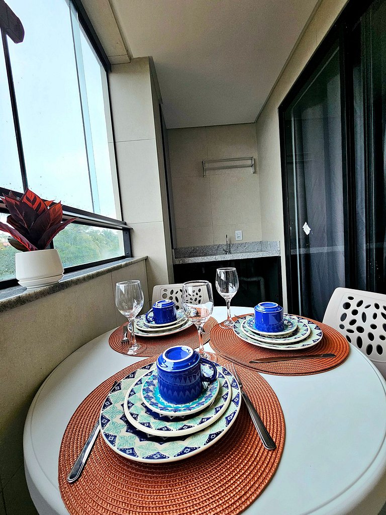 Luxo com 2 quartos no Centrinho de Porto #204