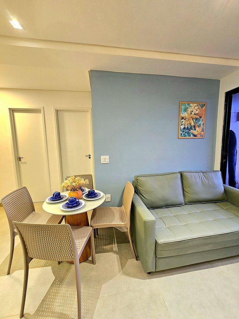 Estiloso flat 2 quartos no Centrinho de Porto #305