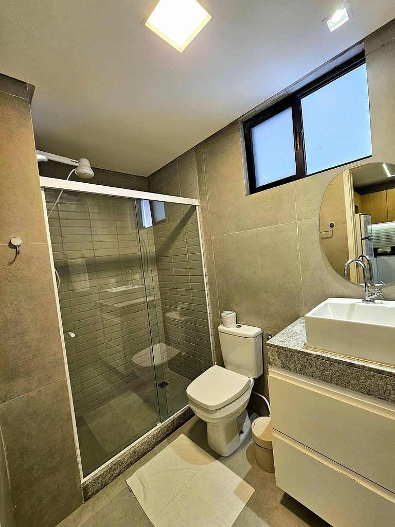 Estiloso flat 2 quartos no Centrinho de Porto #305