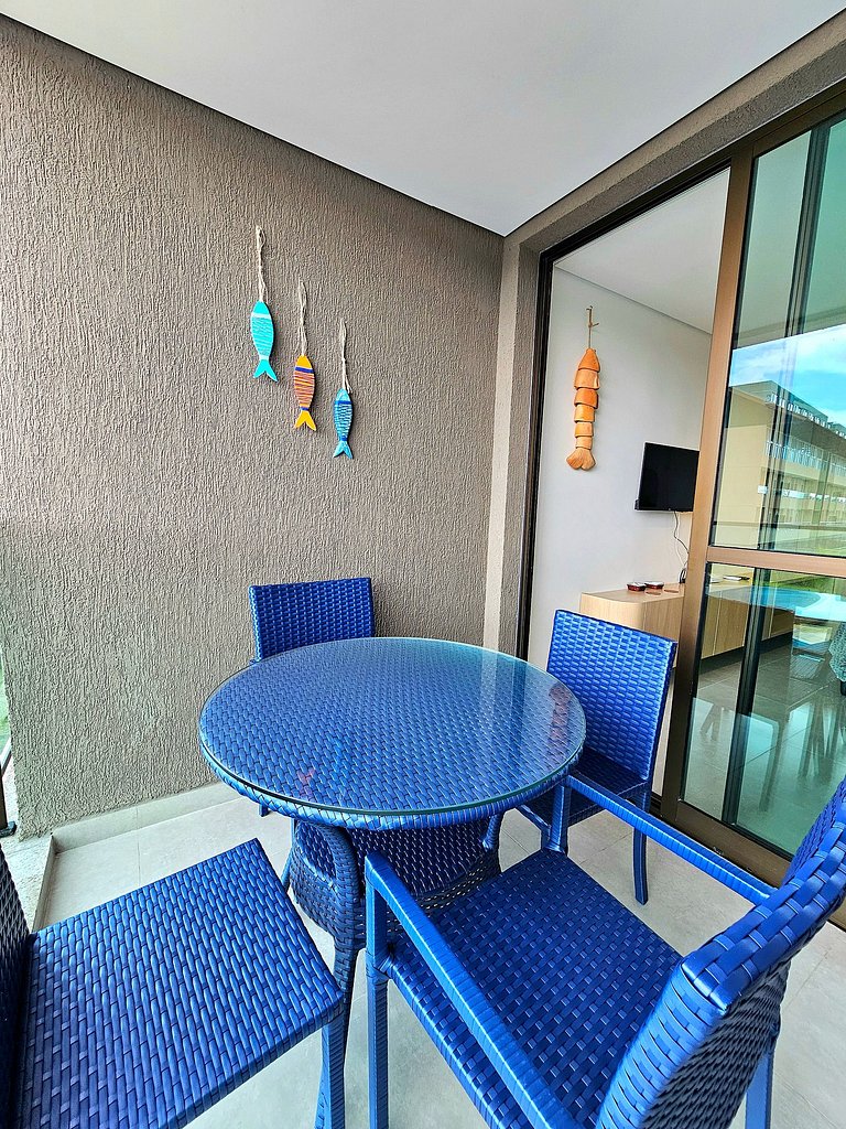 Estiloso e equipado com varanda gourmet no Summer