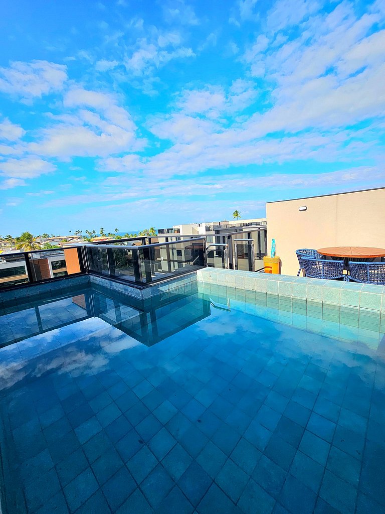 Rooftop Luxo com piscina em Muro Alto no Cais Eco