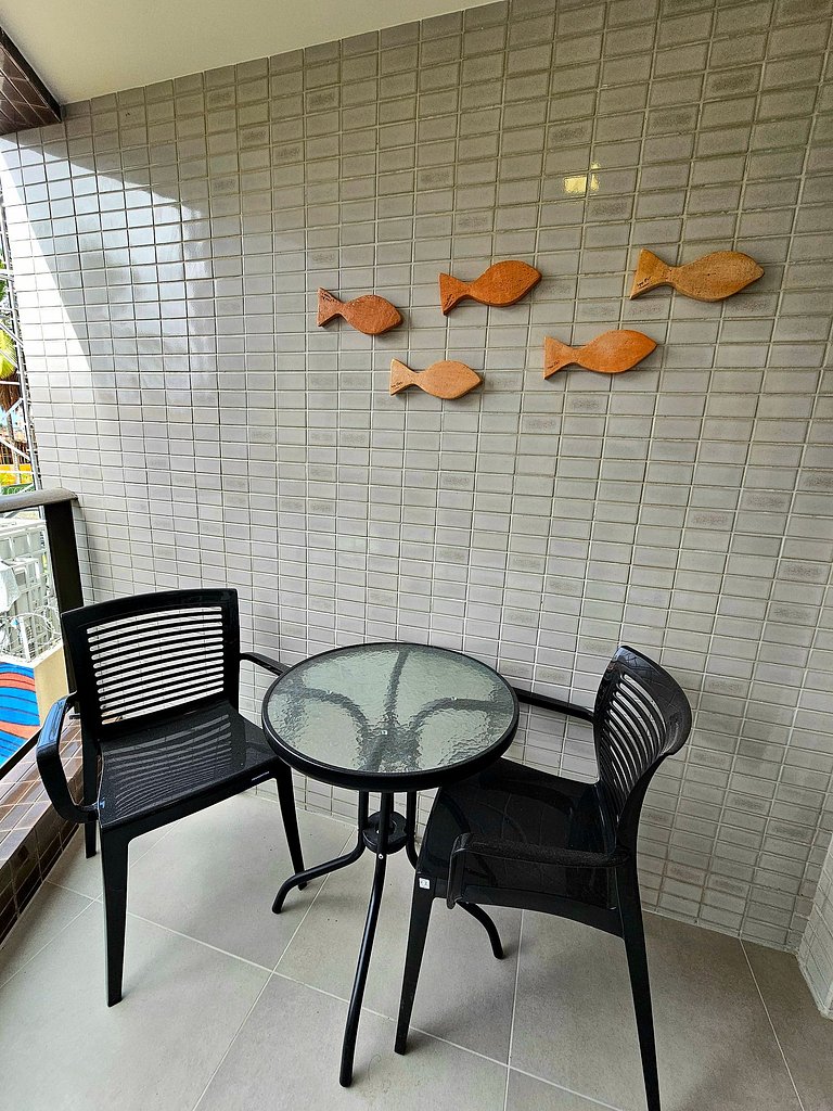 Luxuoso Studio com varanda no Centrinho de Porto