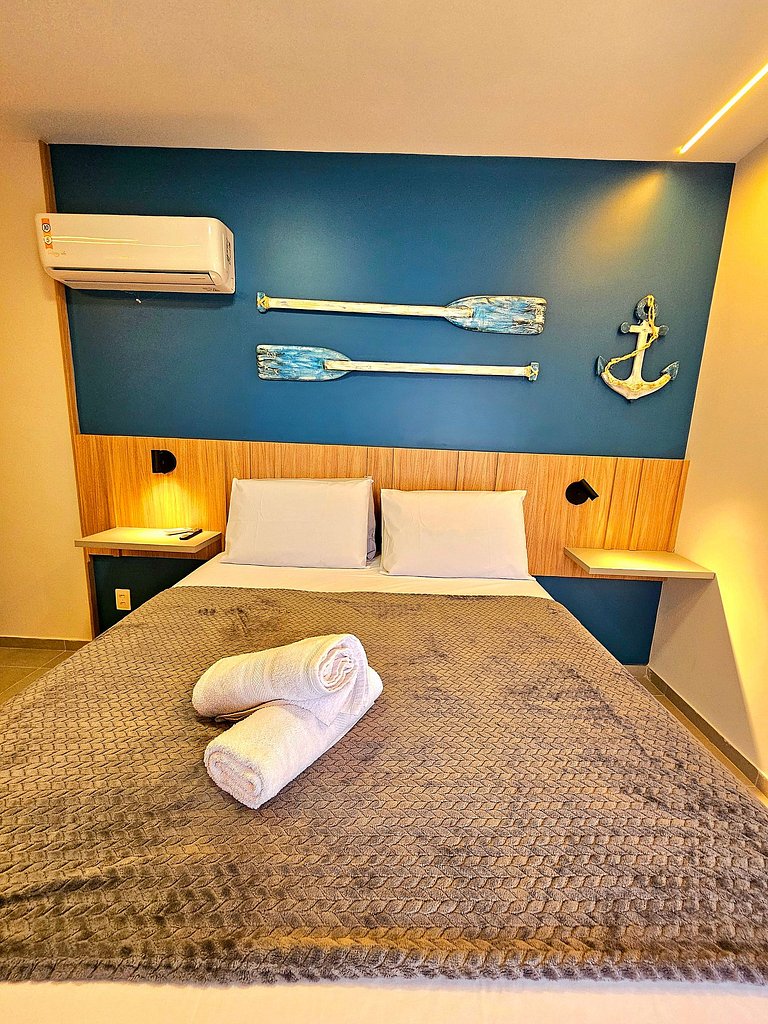 Luxuoso Studio com varanda no Centrinho de Porto