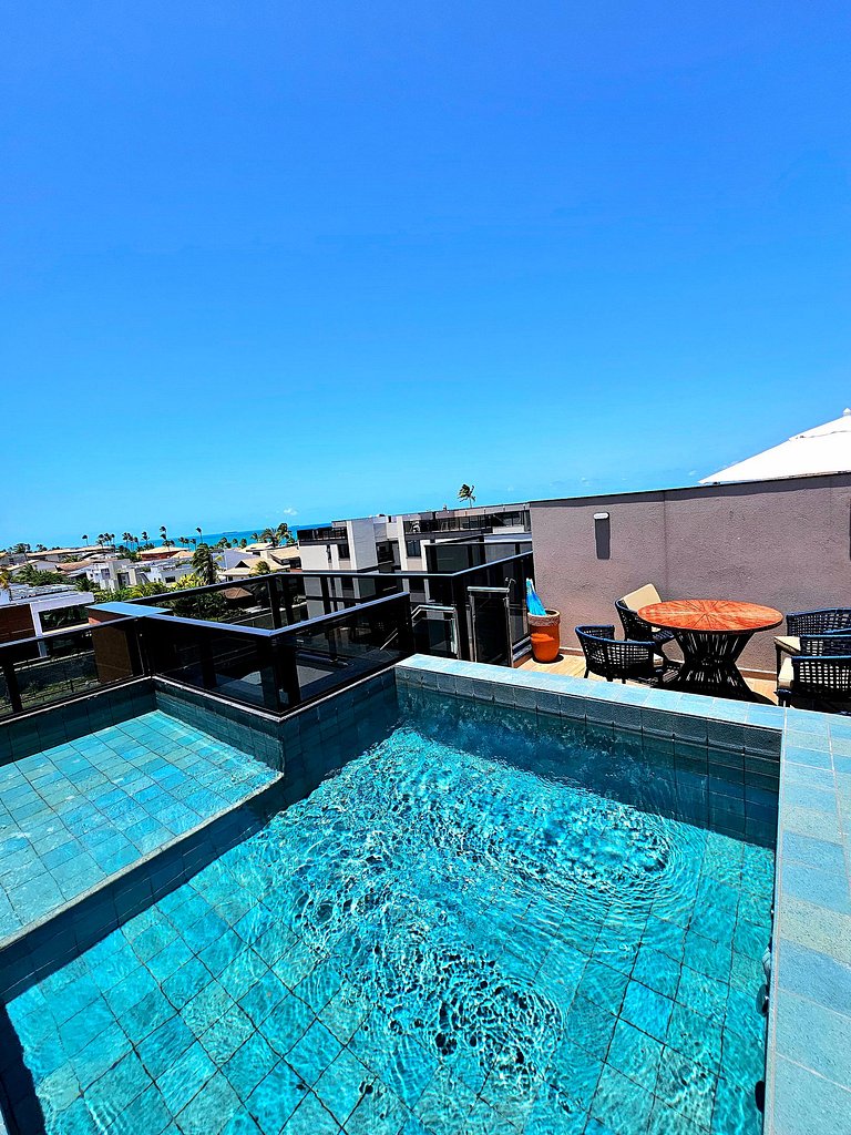 Rooftop Luxo com piscina em Muro Alto no Cais Eco