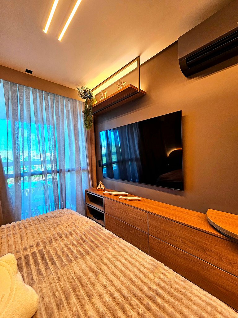 Luxo com varanda gourmet no BC Summer #302A