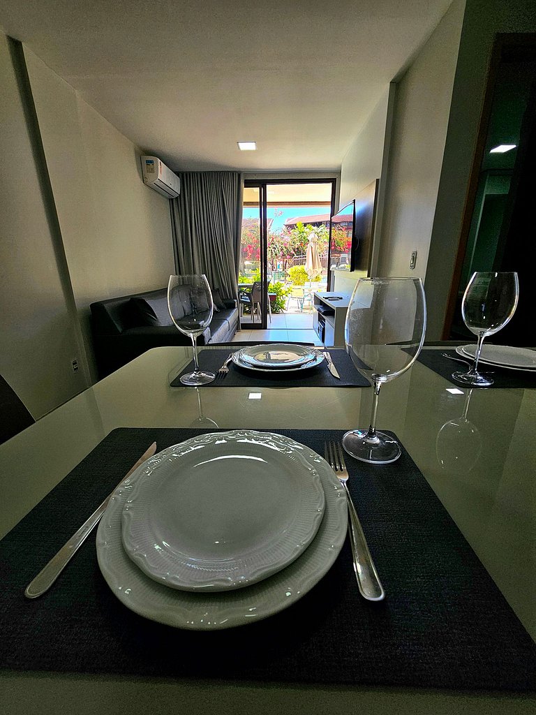 Aconchegante e equipado no Oka Beira-mar Muro Alto