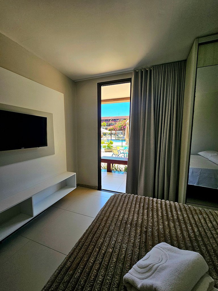 Aconchegante e equipado no Oka Beira-mar Muro Alto