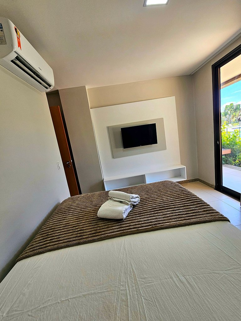 Aconchegante e equipado no Oka Beira-mar Muro Alto