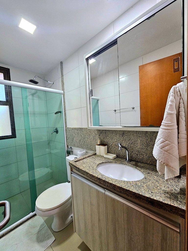 Aconchegante e equipado no Oka Beira-mar Muro Alto