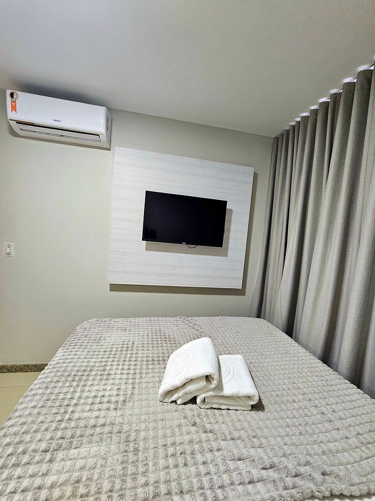 Aconchegante e equipado no Oka Beira-mar Muro Alto