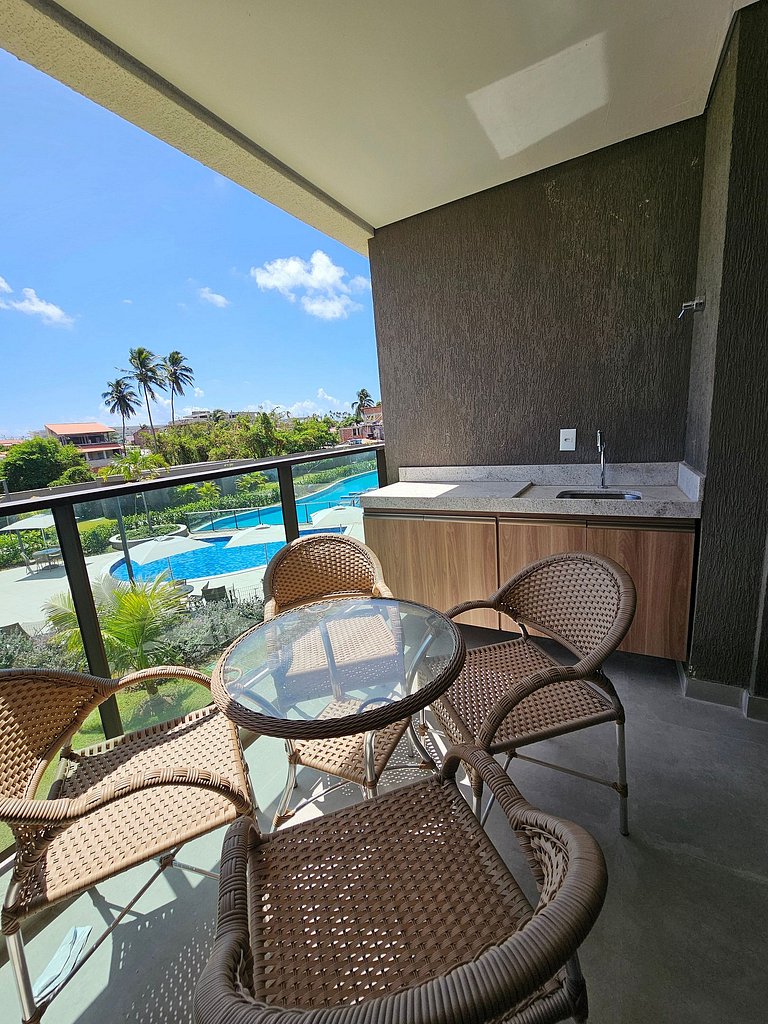 Luxo Verde com varanda gourmet no Summer #112D