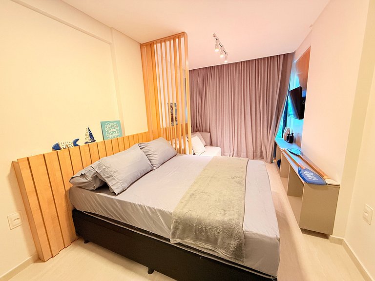 Equipado e Moderno no Prime Beach Pé na Areia