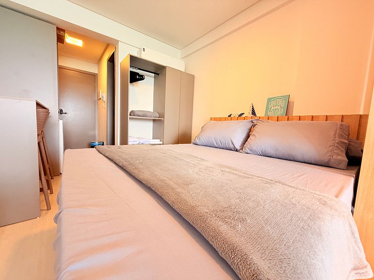 Equipado e Moderno no Prime Beach Pé na Areia