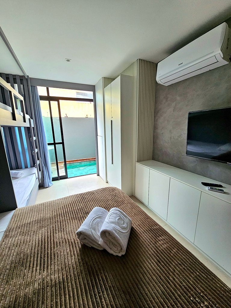 Moderno e Equipado no Cupe com Piscina Privativa