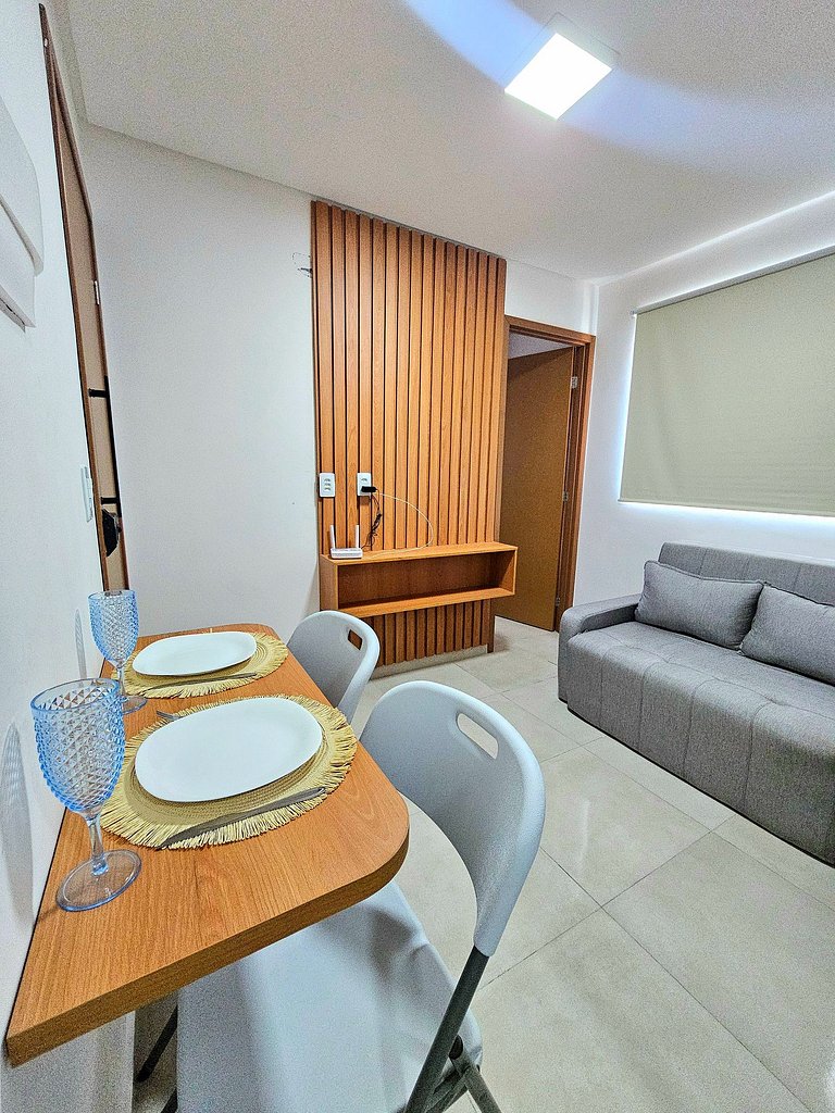 Incrível e com varanda no centro de Porto no Moana